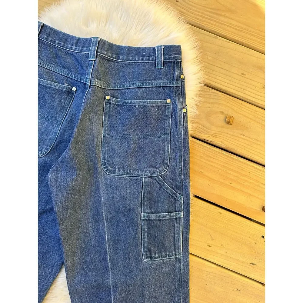 Vintage 90s Y2K Zen Baggy Cargo Denim Blue Jeans